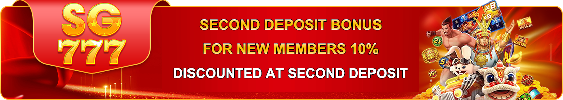 Second deposit bonus for to new members 10%